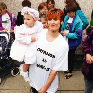 Michelle Plummer and Daughter in Gurnos Estate Print, 25th June 1997