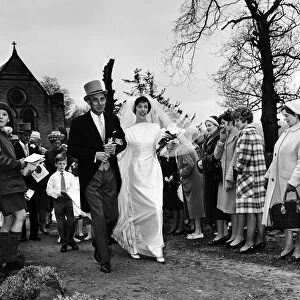 The wedding of comedian Spike Milligan to Pat Ridgeway. The wedding was held at Crag Wood