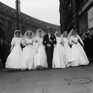 Wedding Fashions Print from Regent Street 4th March 1958