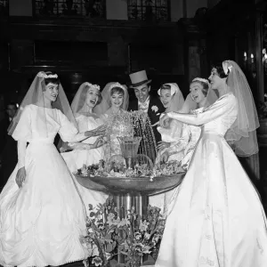 Wedding Fashions show in Regent Street 4th March 1958