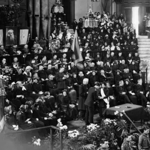 Black and white Print of a wedding scene at Central Hall Westminster Black and white Print of a wedding scene at Central Hall Westminster