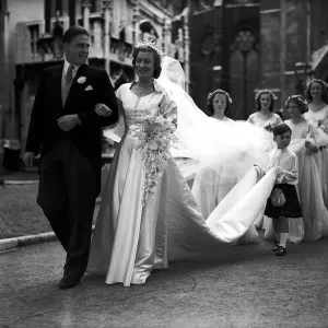 Print of Gerald Lascelles and Angela Dowding's 1952 Wedding