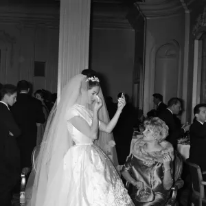 The wedding of Jackie Collins and Wallace Austin at Grosvenor House. 13th December 1960 The wedding of Jackie Collins and Wallace Austin at Grosvenor House. 13th December 1960
