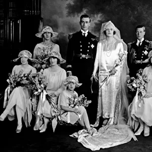 Wedding of Lord Louis Mountbatten and Miss Edwina Ashely photographed today immediately