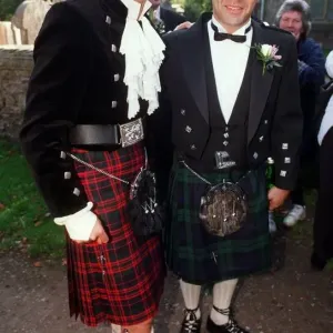 Print of Donovan Leitch arriving at Kirsty Hume's 1997 wedding