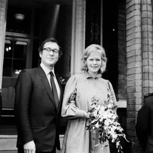 Wedding of playwright Harold Pinter and author Lady Antonia Fraser at Kensington Registry Wedding of playwright Harold Pinter and author Lady Antonia Fraser at Kensington Registry
