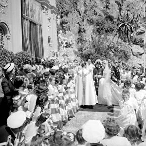 The wedding of Prince Rainer and Princess Grace Kelly. Monaco 19th April 1956