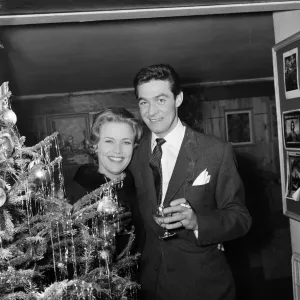 Honor Blackman and Maurice Kaufman Wedding Reception Print 1961