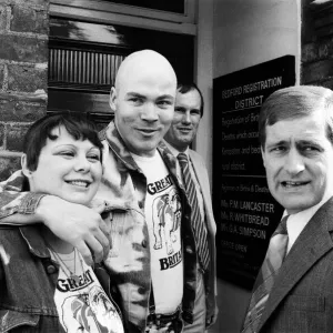 The wedding of Ronnie Cook and 19-year-old Mandy Fraser at Bedford Register Office The wedding of Ronnie Cook and 19-year-old Mandy Fraser at Bedford Register Office