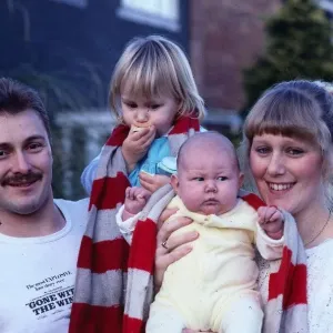 The Wedding television programme Mark and Karen Jones with baby daughter Sara