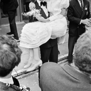Wedding of The Who rock group guitarist Pete Townshend and Karen Astley at Didcot Wedding of The Who rock group guitarist Pete Townshend and Karen Astley at Didcot