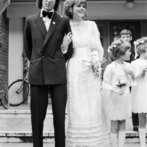 Wedding of The Who rock group guitarist Pete Townshend and Karen Astley at Didcot Wedding of The Who rock group guitarist Pete Townshend and Karen Astley at Didcot