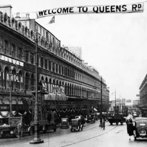 Queens Road Banner Print, Clifton Bristol Circa 1930s