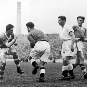 Welsh Cup Final Print - Cardiff City v Swansea Town 1956