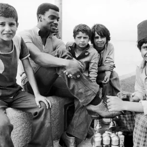 West Broms Laurie Cunningham in Turkey, gets a shoe shine to add some extra polish West Broms Laurie Cunningham in Turkey, gets a shoe shine to add some extra polish