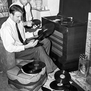 West Bromwich Albion footballer Ray Barlow at home playing records