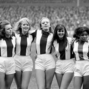 West Bromwich Albion vs. Liverpool. Albions Go-Go girls wearing the junior team