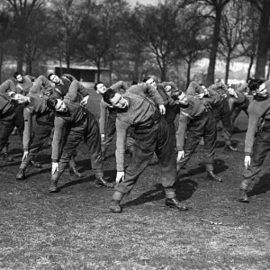 West Country recruits doing their daily physical exercises as part of their training for