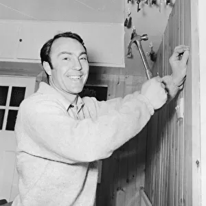 West Ham new boy Jimmy Greaves hammering some nails. In a dramatic deal Tottenham