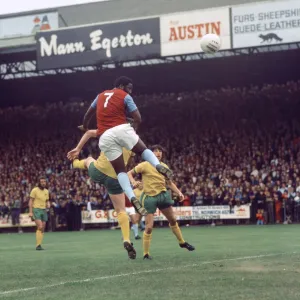 West Ham United footballer Clyde Best in action during a league match against Norwich West Ham United footballer Clyde Best in action during a league match against Norwich