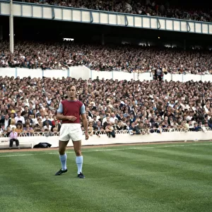 West Ham United footballer Jimmy Greaves at Upton Park before the League Division One