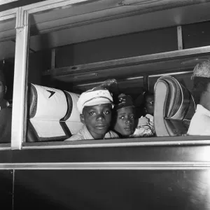One hundred and two West Indians seen here arriving at Heathrow Airport from Kingston One hundred and two West Indians seen here arriving at Heathrow Airport from Kingston