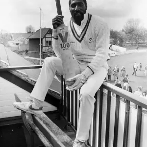 West Indies cricketer Richards at Riston County Cricket club where spent the 1987 season