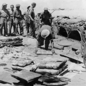 Print of a bakery at work in the Western Desert, circa 1941 Print of a bakery at work in the Western Desert, circa 1941