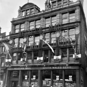 Western Mail and South Wales Echo offices on Saint Mary Street, Cardiff, Wales