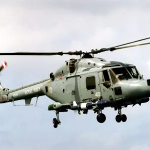 Royal Navy Westland Lynx Helicopter Print Circa 1992