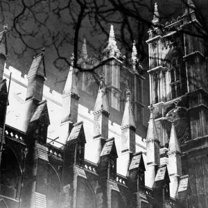 Westminster Abbey floodlit 21st February 1935