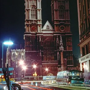 Westminster Abbey Print at Night circa 1975 Westminster Abbey Print at Night circa 1975
