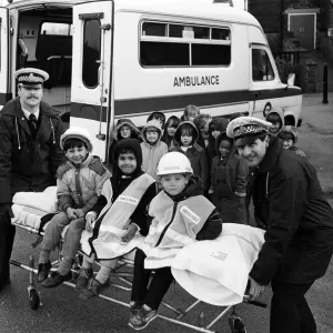 Wheel em away... Stile Common Junior School pupils, from left, Lee Dutton