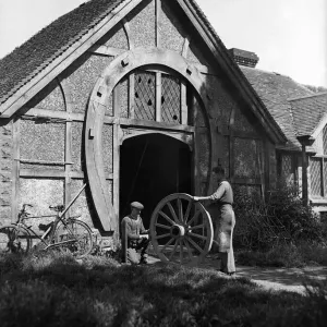Wheel Rights Workshop Print, Glynde Old Forge 1943