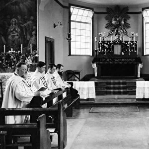 The White Fathers in their chapel. Heston, Middlesex. 24th May 1930