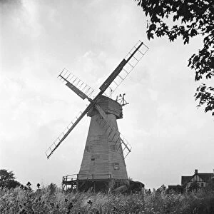 White Mill in Headcorn, Kent. The mill was Demolished in 1952. August 1946