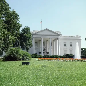 The White House Print Circa 1970 Washington D.C The White House Print Circa 1970 Washington D.C
