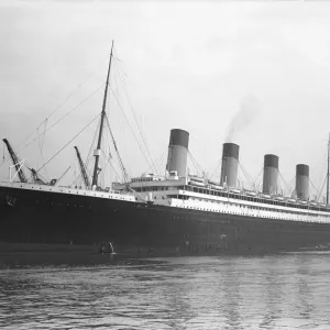White Star Line liner RMS Olympic, sistership of the ill fated Titanic seen here in White Star Line liner RMS Olympic, sistership of the ill fated Titanic seen here in