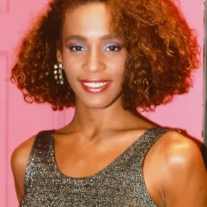 Whitney Houston pictured in London as she topped the British charts on 10th December 1985 Whitney Houston pictured in London as she topped the British charts on 10th December 1985