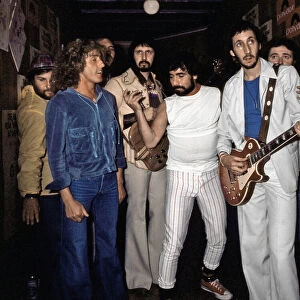 The Who backstage before concert June 1976