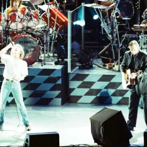 The Who rock group performing on stage in America during their reunion tour in The Who rock group performing on stage in America during their reunion tour in