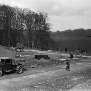 Widening Leborough Lane, Amersham Road, Beaconsfield. Circa 1935