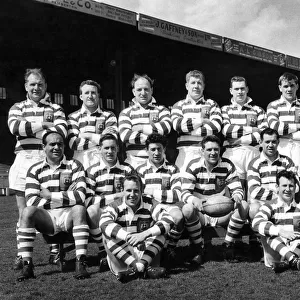 Wigan R. F. C. Team. 2 and 3 back row: Barton, Sayers, M Tigue, Collier, Belshaw, Lyon