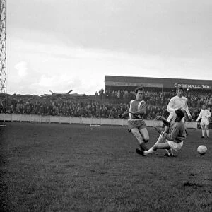Wigan v Port Vale FA Cup Round One 1969 / 70 SeasonWigan centre Cairney puts a shot past