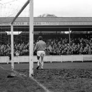 Wigan v Port Vale FA Cup Round One 1969 / 70 Season A shot from Wigan full back Sutherland Wigan v Port Vale FA Cup Round One 1969 / 70 Season A shot from Wigan full back Sutherland