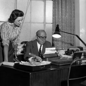 William Connor as Cassandra at Desk Print 1960 William Connor as Cassandra at Desk Print 1960
