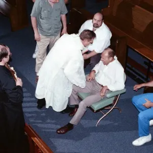 William Ramsey from Southend-on-Sea in the UK being exorcised by Bishop Robert McKenna William Ramsey from Southend-on-Sea in the UK being exorcised by Bishop Robert McKenna