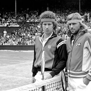 Wimbledon 1980: Menes Final: Bjorn Borg v. John McEnroe. July 1980 80-3479a-014