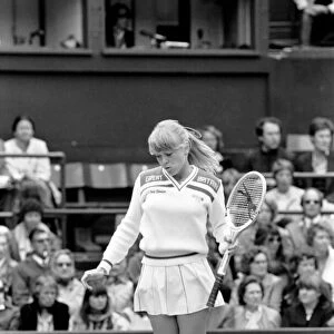 Wimbledon 1981: Singles: Good win for Sue Barker against Miss B. Bunge
