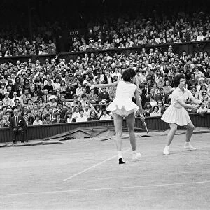 Wimbledon Championship Final 1965. Maria Bueno and Billie Jean Moffitt defeated